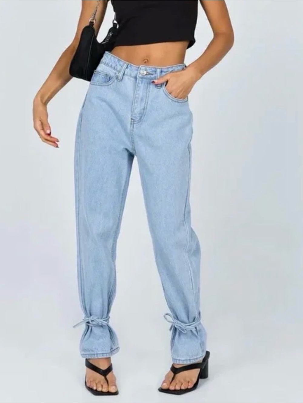 •• Princess Polly Tie Jeans ••
